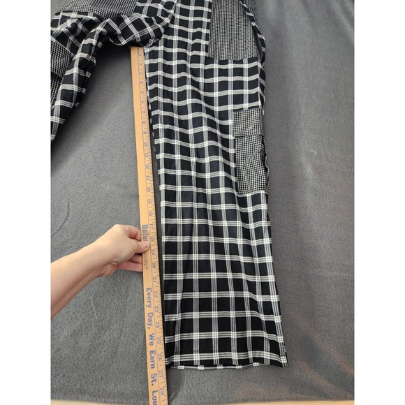 NWT Free People Ragged Priest Wide Leg Plaid Pants Goth Grunge Y2K Street Style - Picture 3 of 14